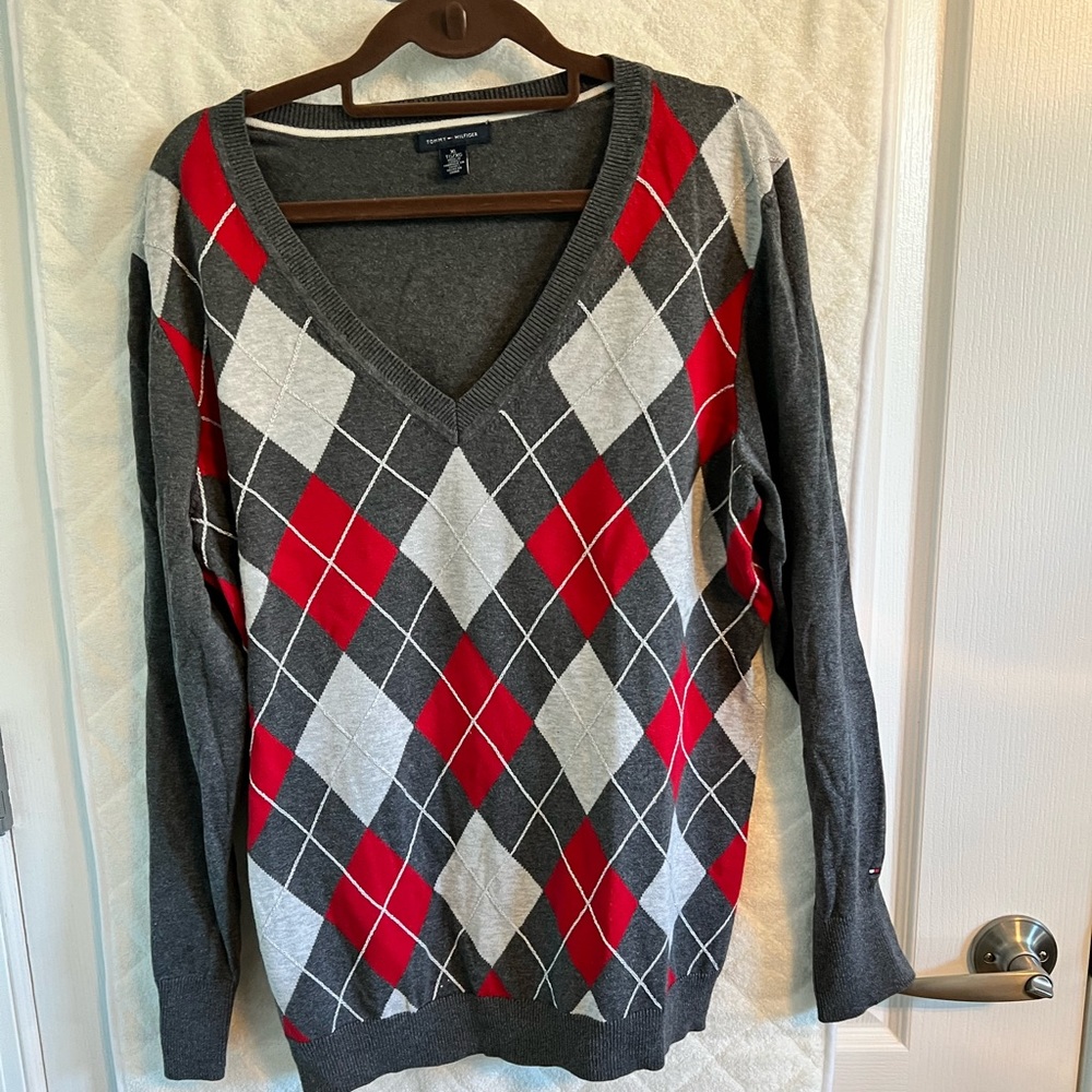 Tommy Hilfiger argyle Women’s sweater XL